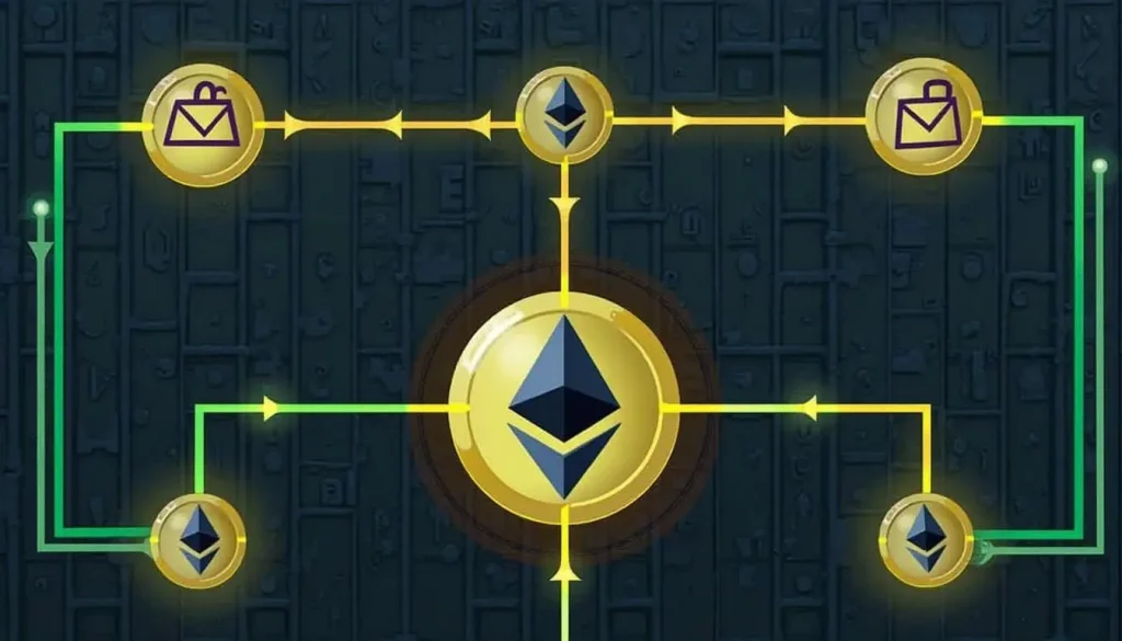 Ethereum Smart Contracts network drawing